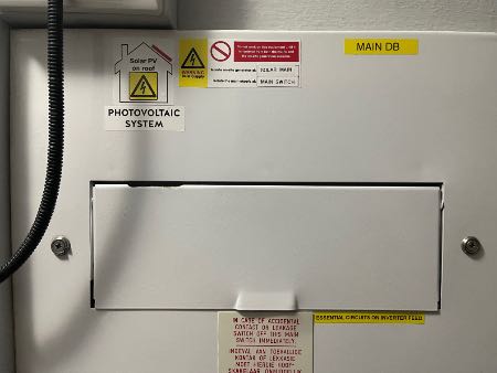 Proper labelling of distribution board