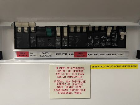 Proper labelling of distribution board